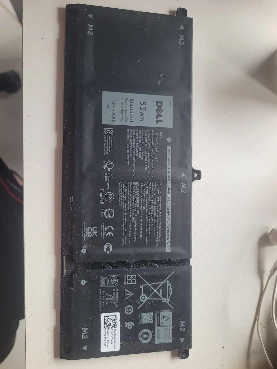 bateria original Dell modelo H5CKD 