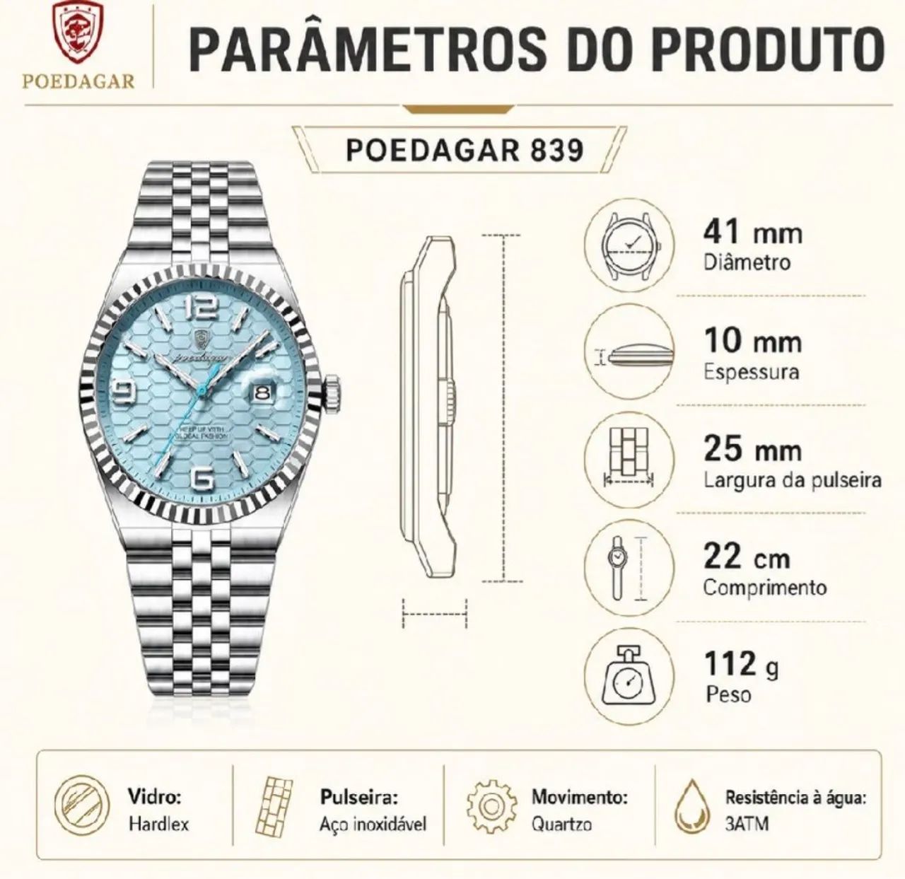 Relógios Poedagar novos - Foto 3