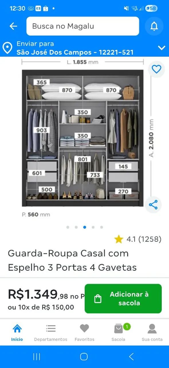 Guarda roupa casal - Foto 2