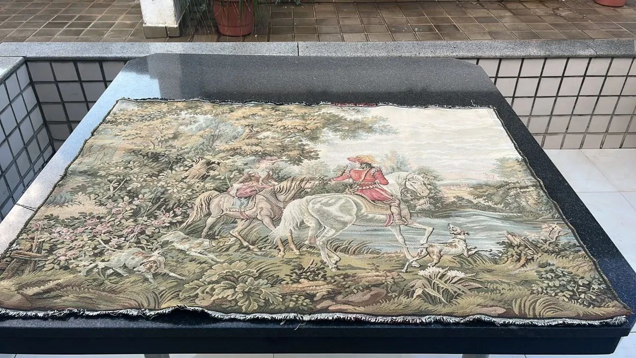 Antiga tapeçaria Gobelin  - Foto 3