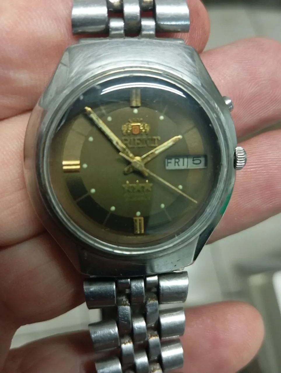 Relógio Oriente automático masculino antigo funcionando perfeitamente  - Foto 3