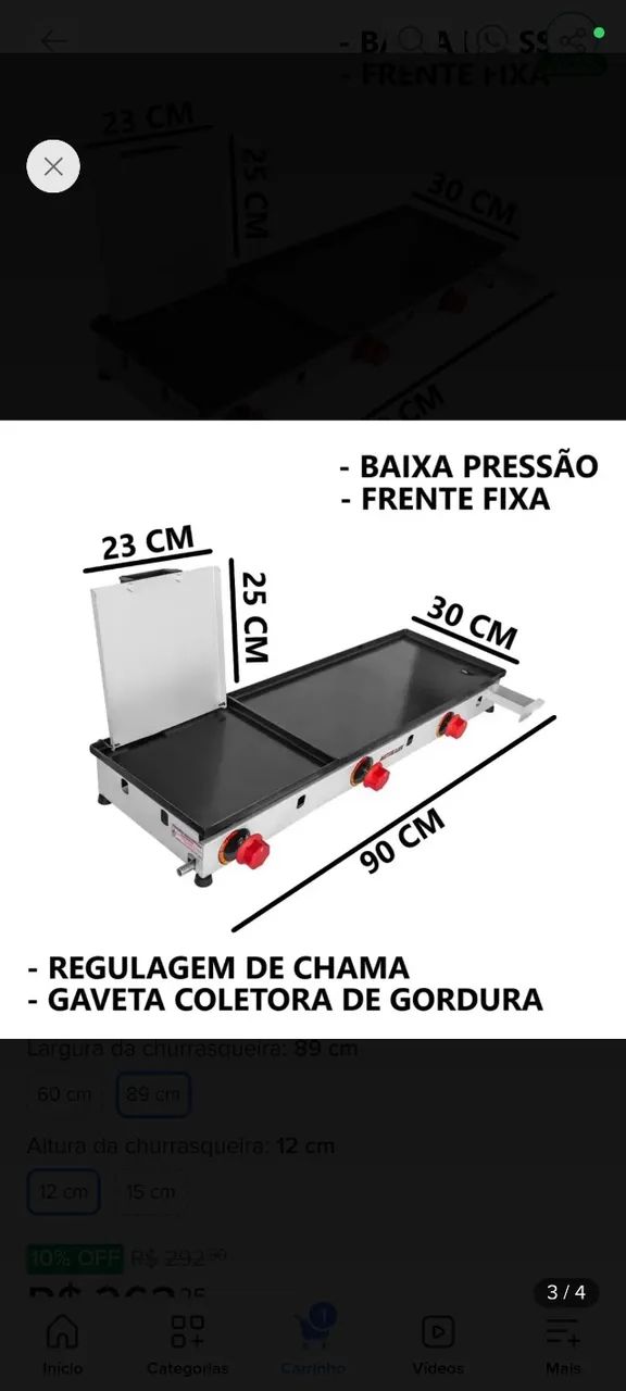 Chapa de hambúrguer ? nova nunca usada  - Foto 2