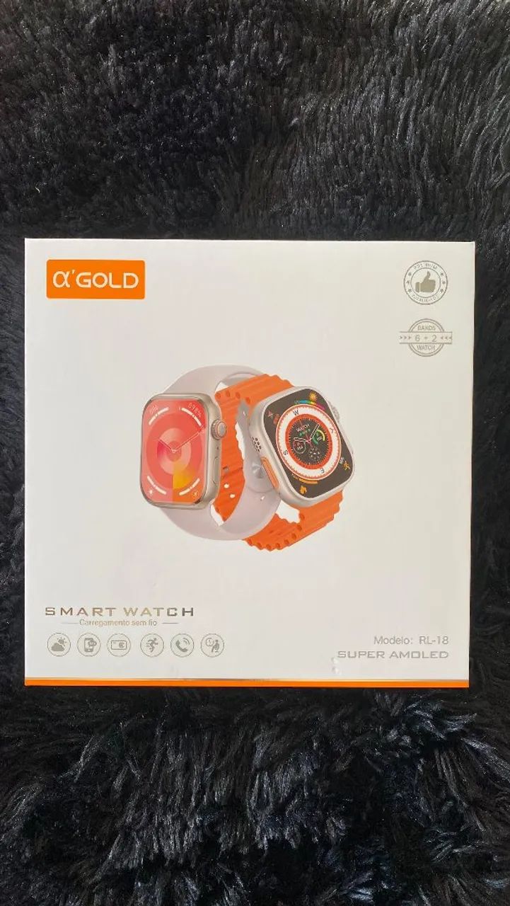 Smart watch super amoled kit com dois smart watch 