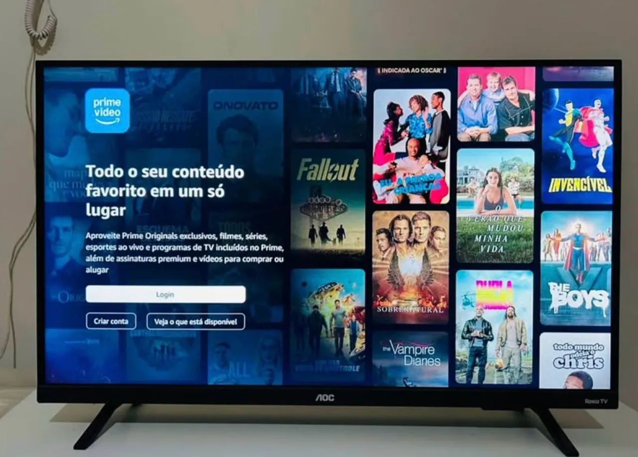 Smart tv Aoc Roku 32 polegadas impecável  - Foto 2
