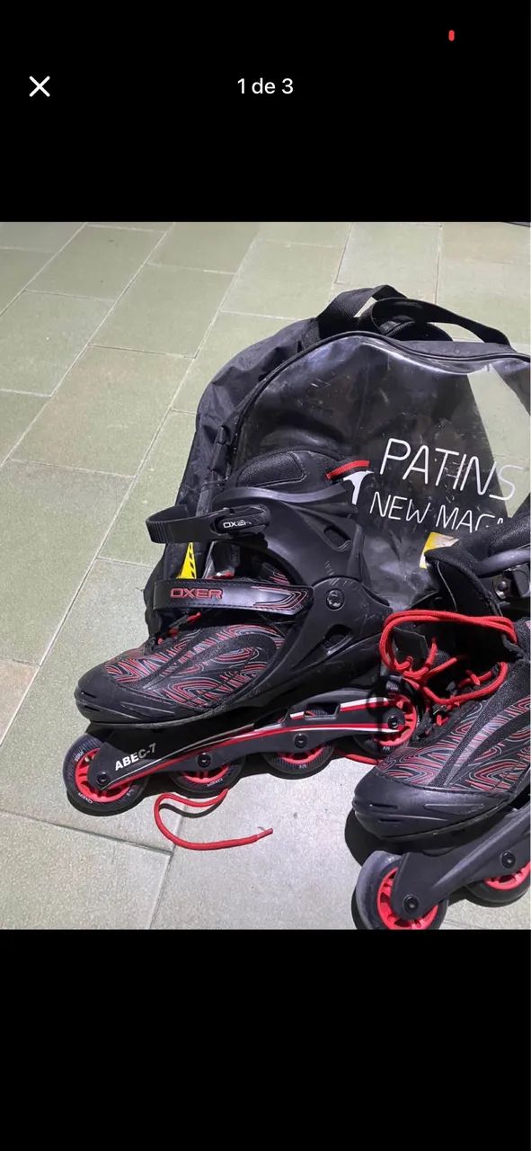 Patins Oxer ABEC-7 - Pouquíssimo Uso! - Foto 2