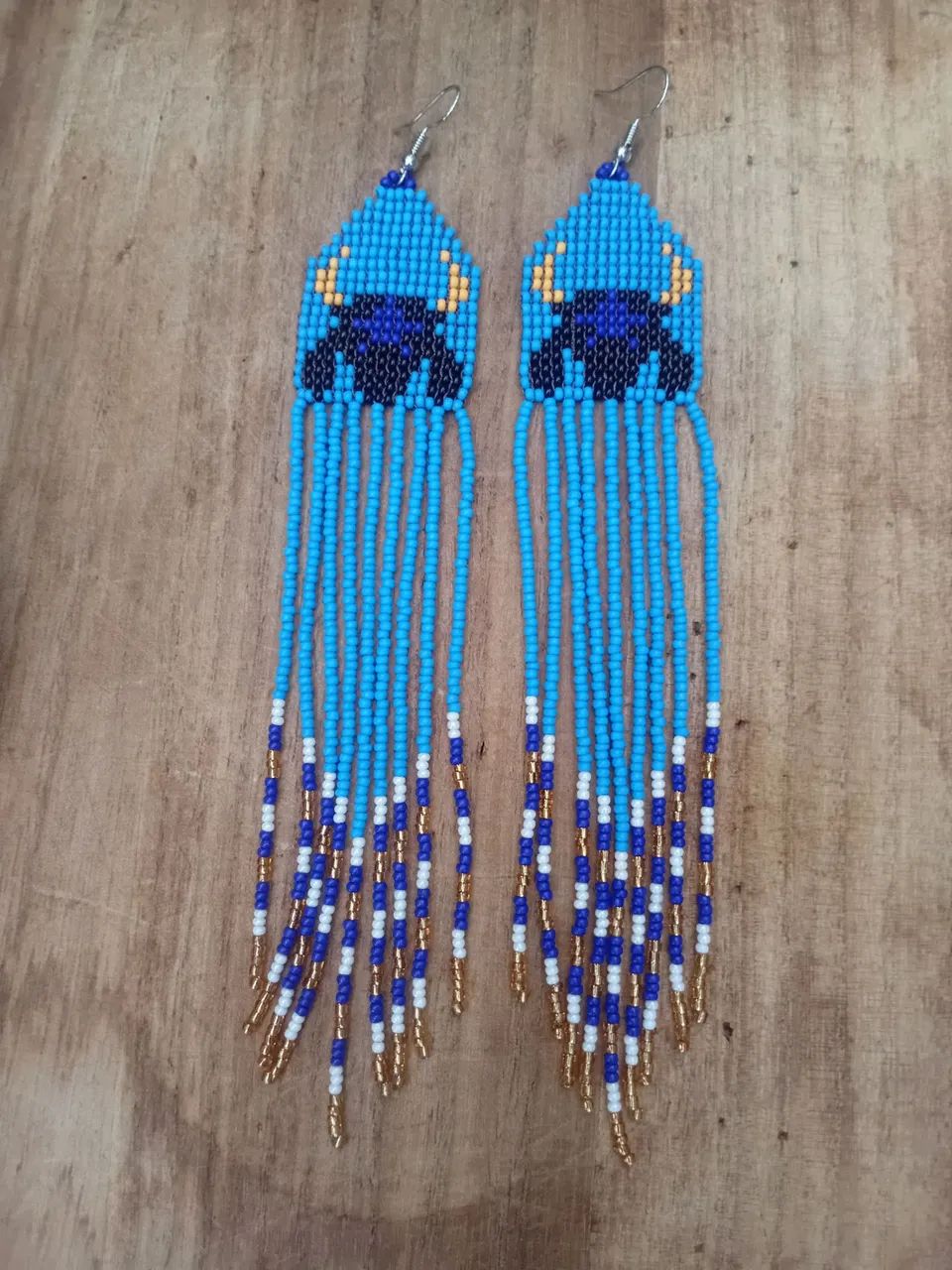 Brincos de miçangas 