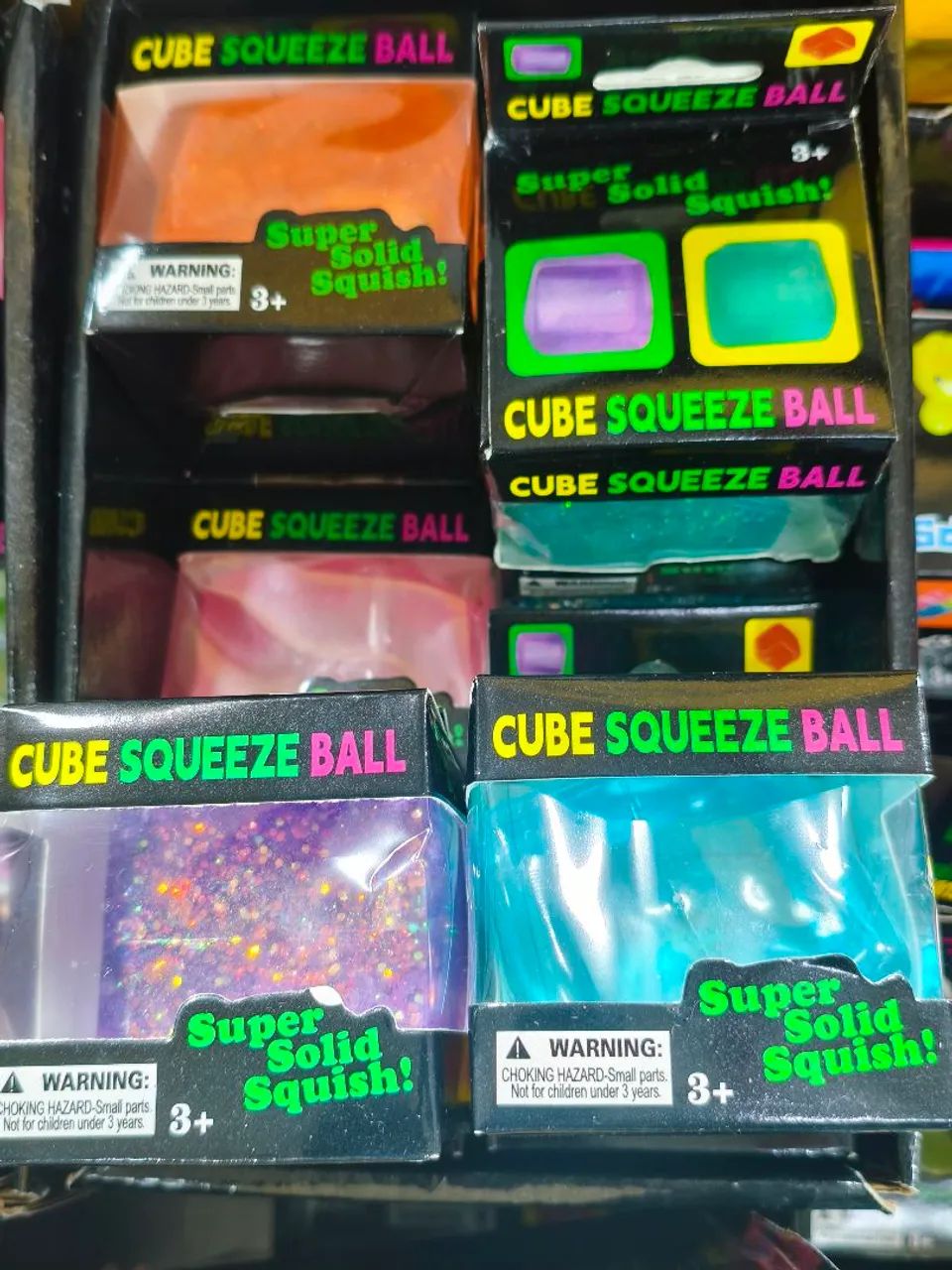 Cubo gelo squishy com glitter  - Foto 4