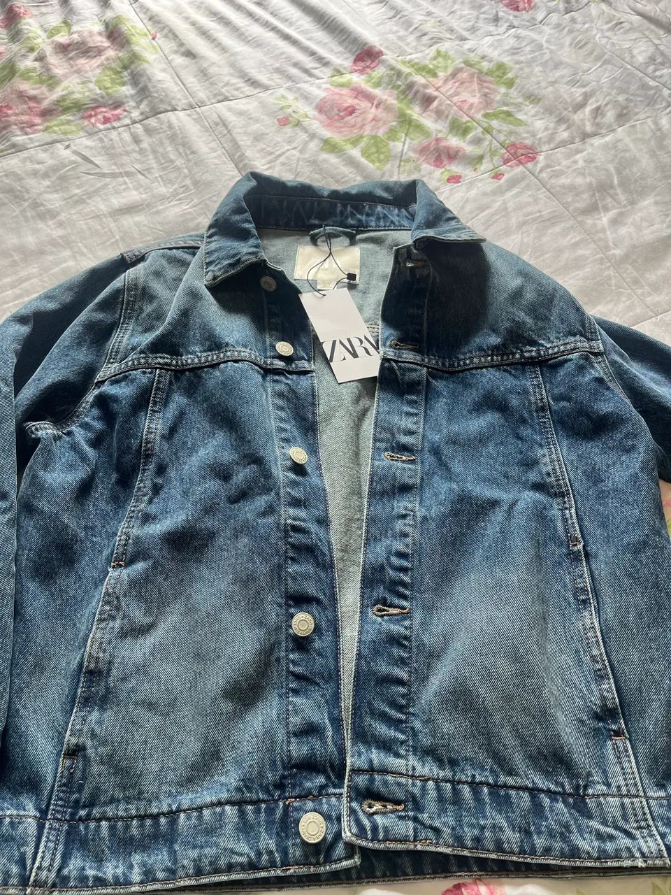 Jaqueta jeans masc. zara nova com etiqueta 