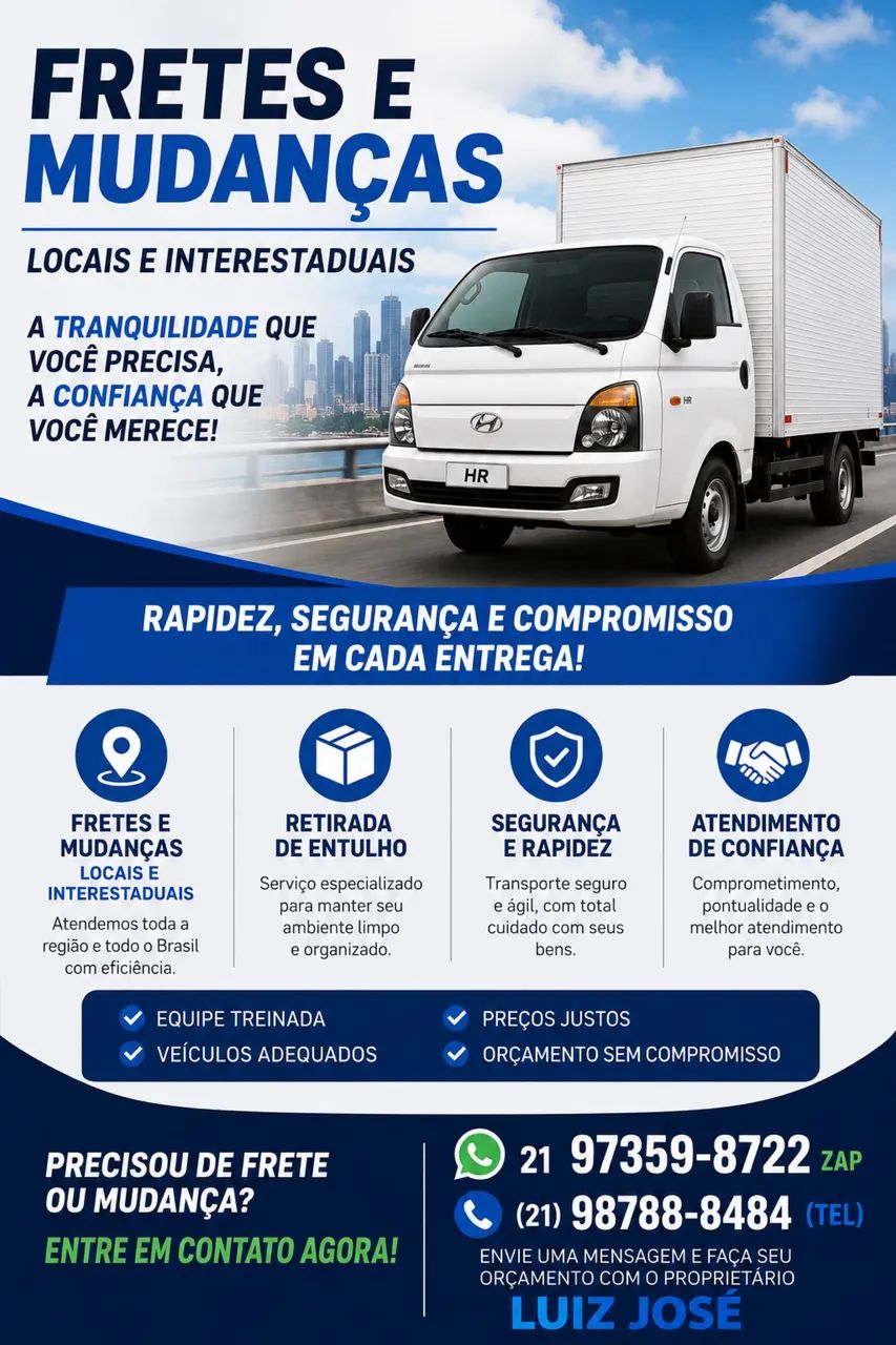 PRECISOU DE FRETE OU MUDANÇA?