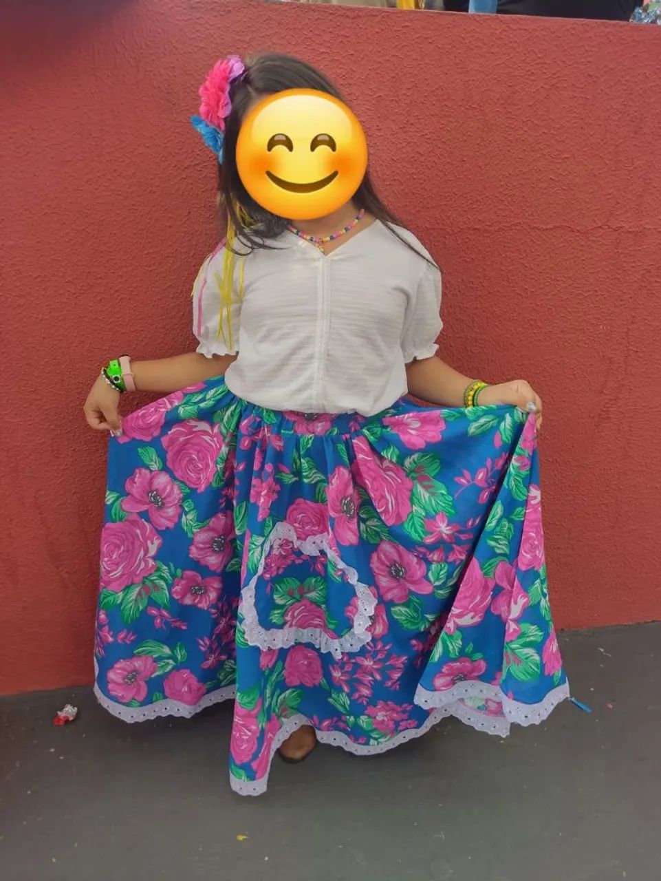 Saia Carimbó Infantil + Lenço 