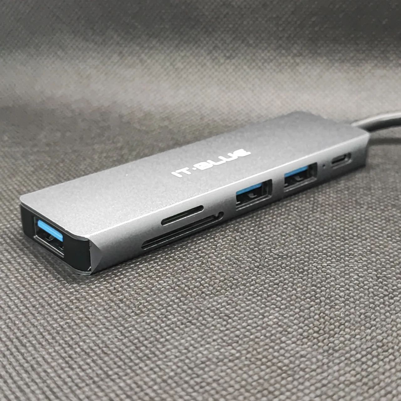 Hub tipo c e USB 2 em 1 com leitor de cartão de memória  - Foto 2