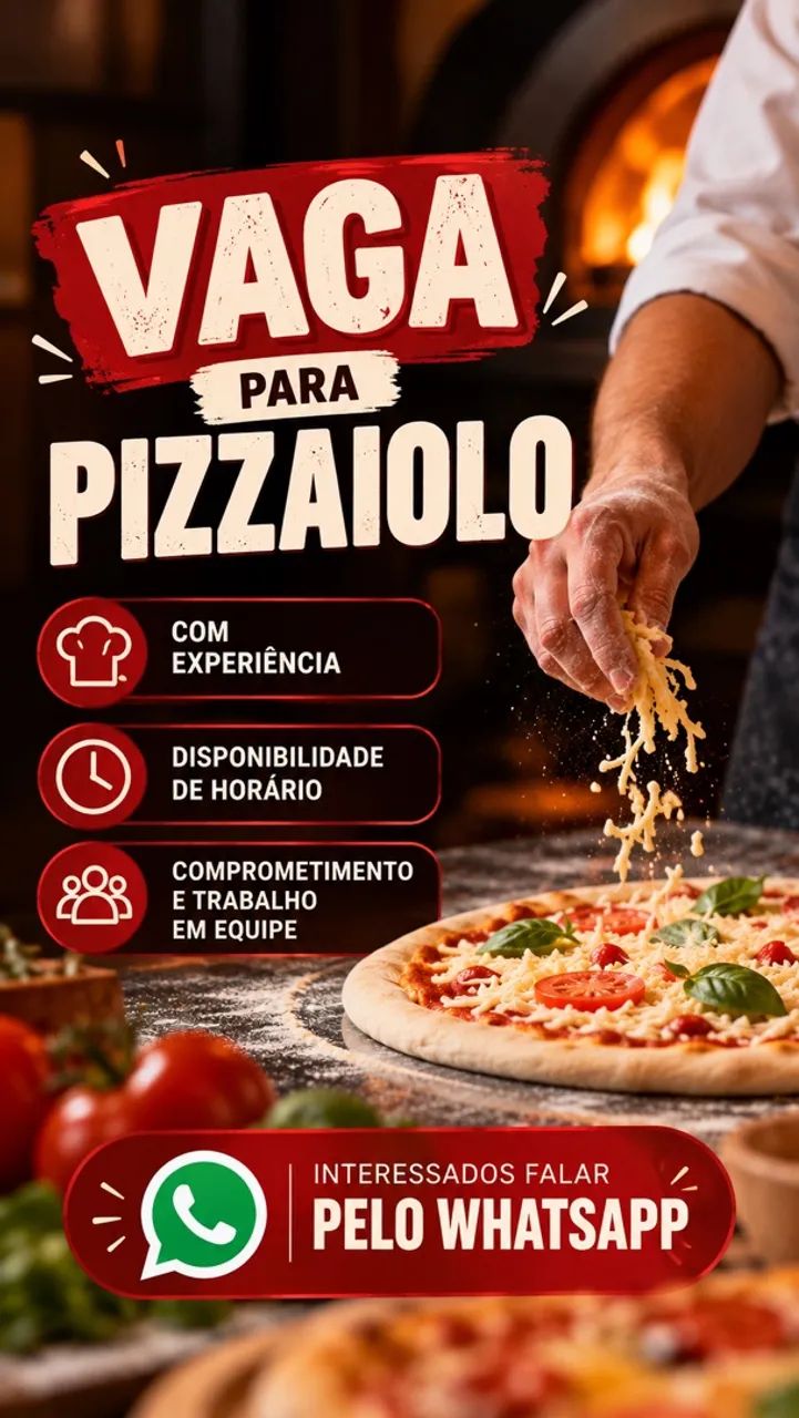 Vaga para pizzaiolo 
