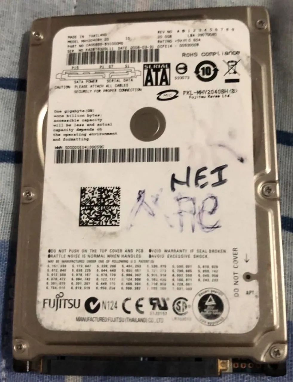 Lote HD Notebook SATA - 7 Unidades (80GB / 60GB / 40GB / 20GB) - Foto 5