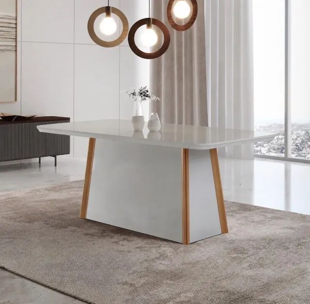 Mesa de Jantar Naturvélis 180 cm com Vidro