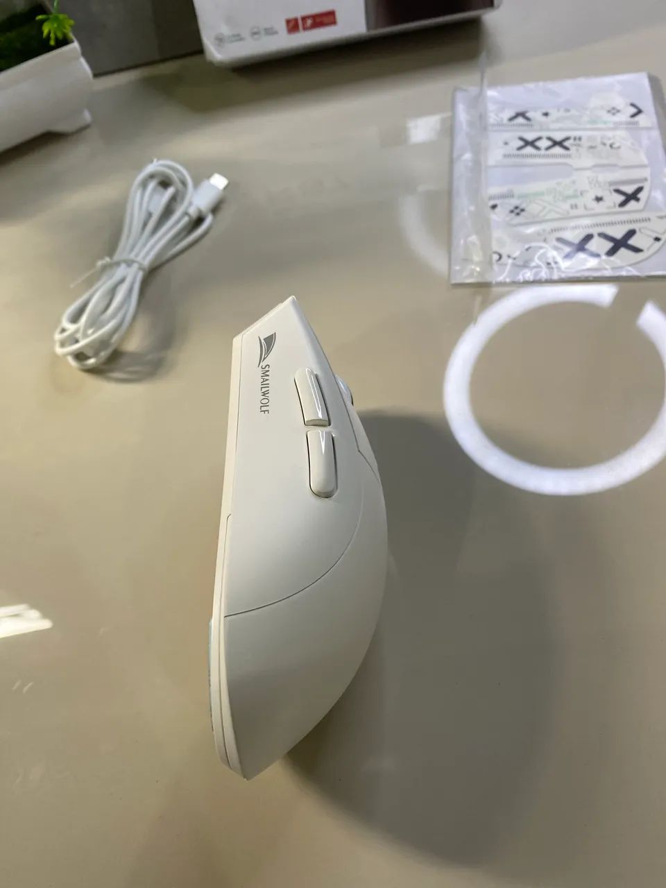 Mouse Gamer Sem Fio Smailwolf RS7 (Branco) - Foto 3