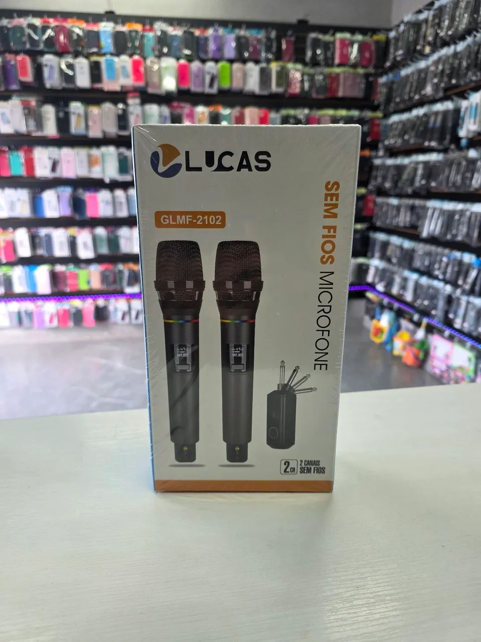 Kit com 2 microfone sem fio