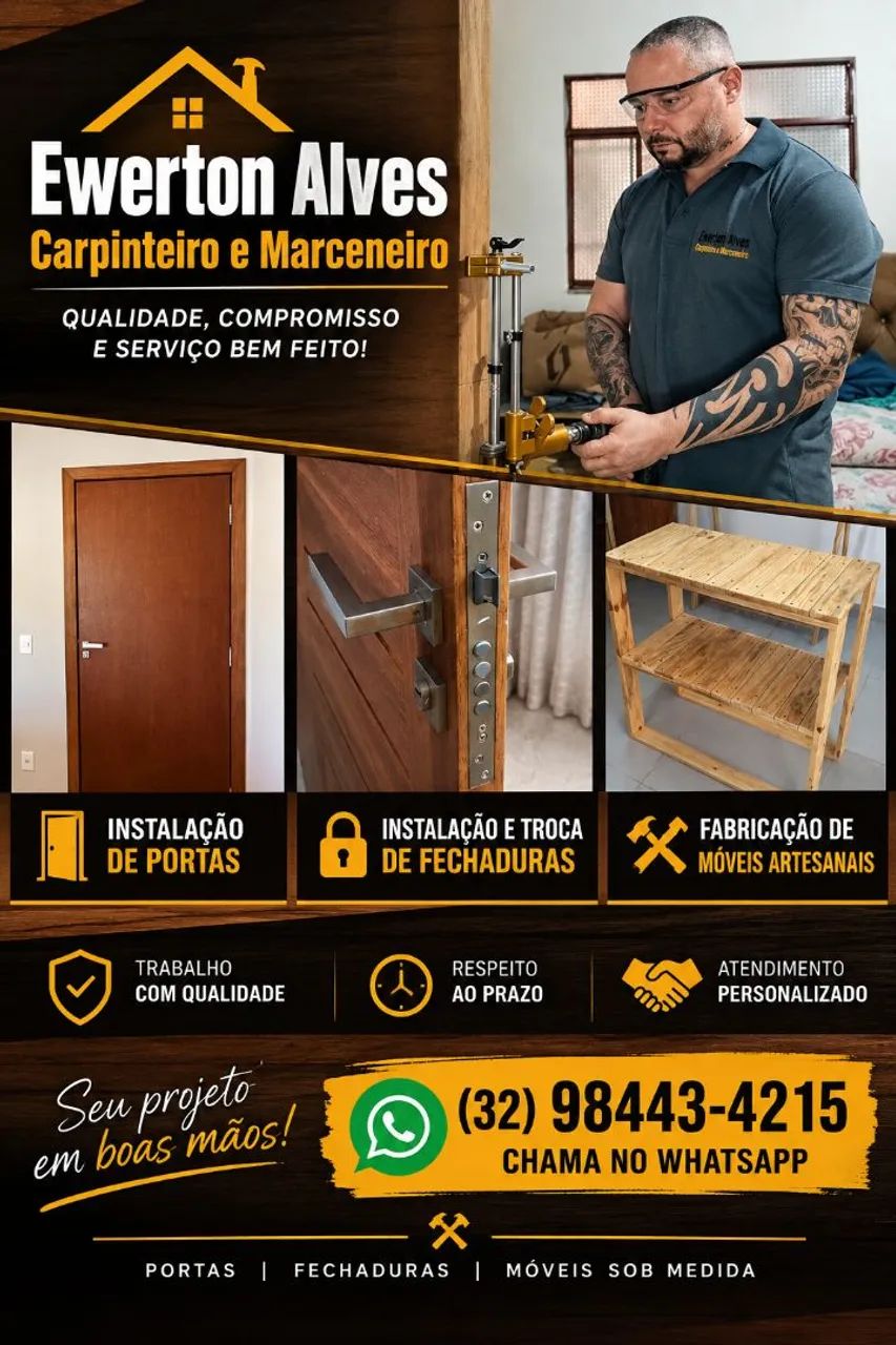 Carpinteiro e Marceneiro - Portas, fechaduras e alizares 