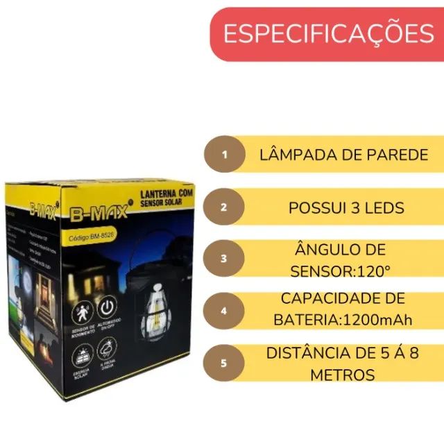 Luminária com Sensor Solar  - Foto 2