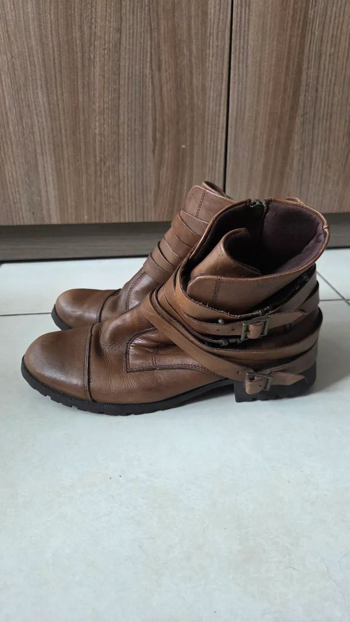 Bota sonho dos pés em couro - marrom - tam 37 - Foto 3