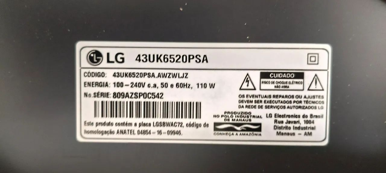 TV LG 43' - Ótimo estado  - Foto 4