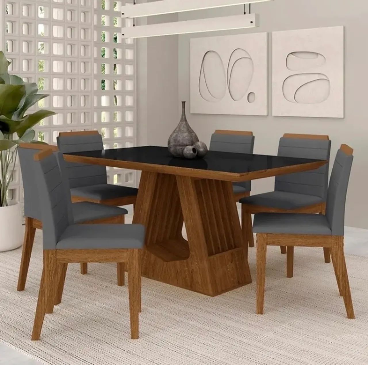 Mesa de jantar 06 cadeiras 