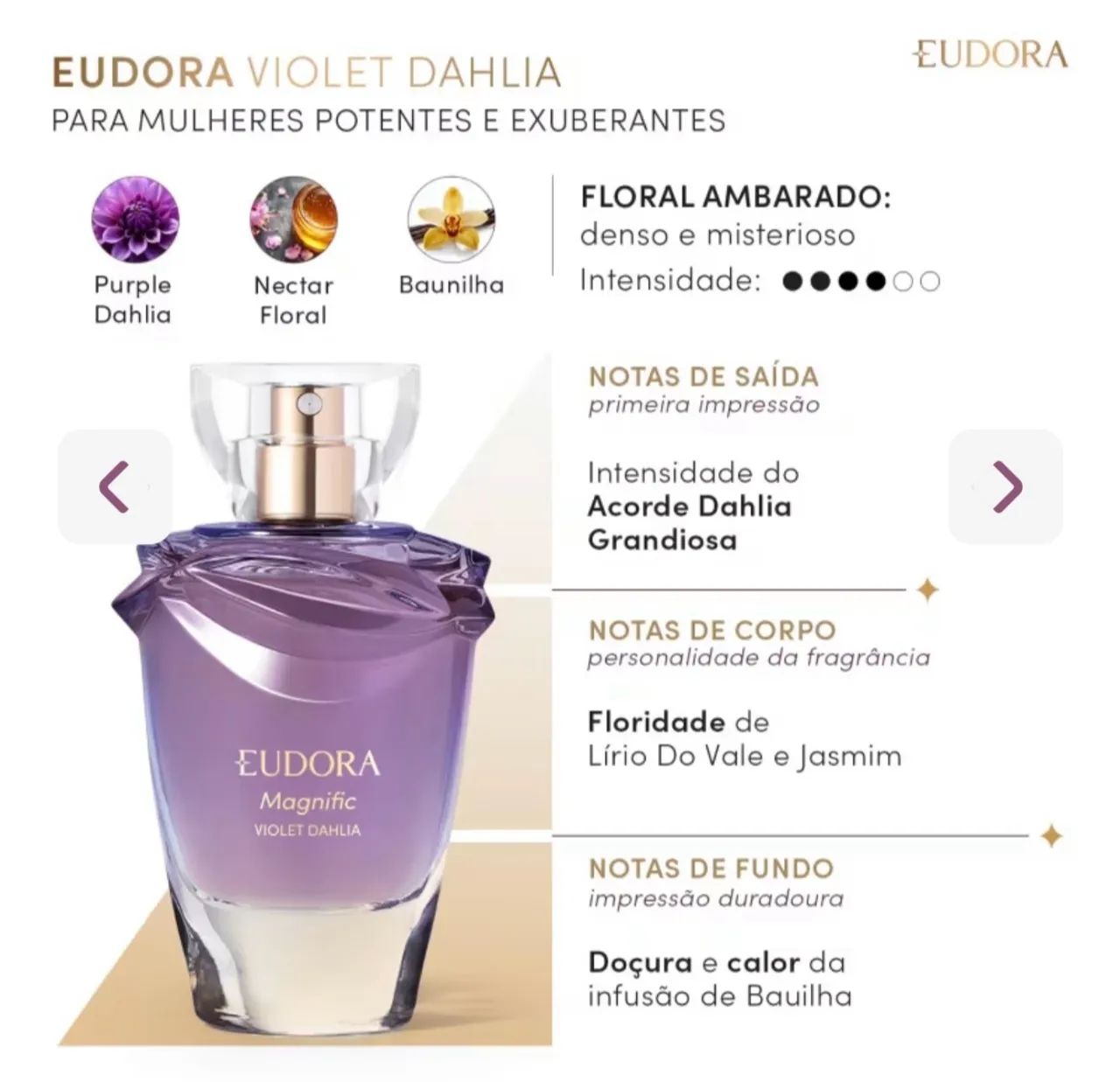 Perfume Eudora Magnific VIOLET DAHLIA