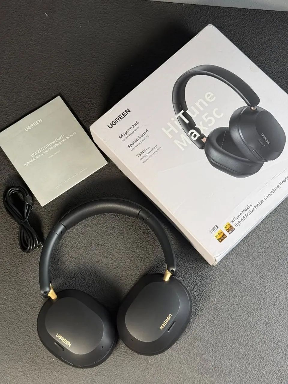 Headphone Ugreen MAX5C Preto 