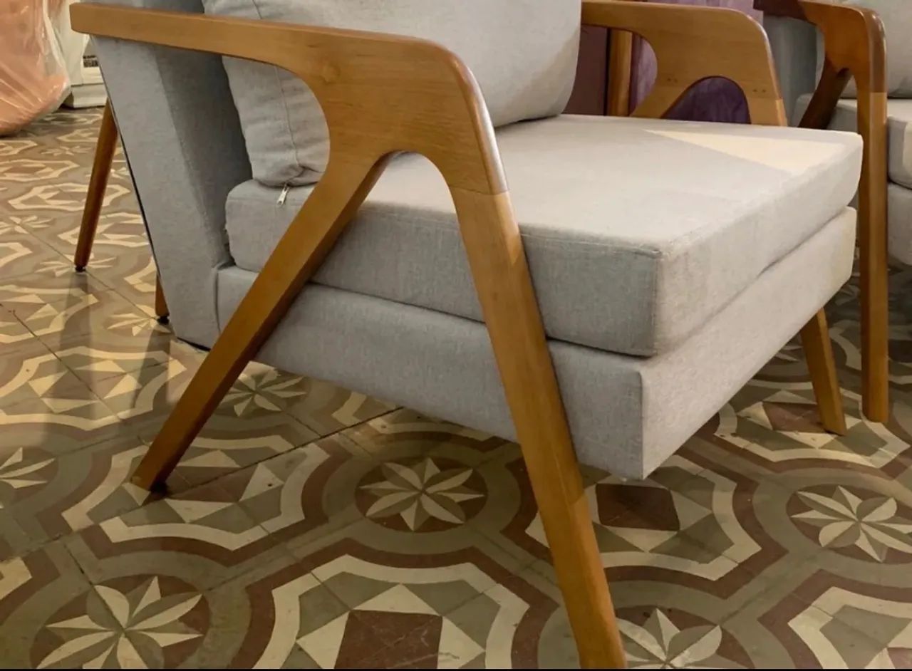 Poltrona Marrocos Linho Entrega Rápida Produto Novo - Foto 3