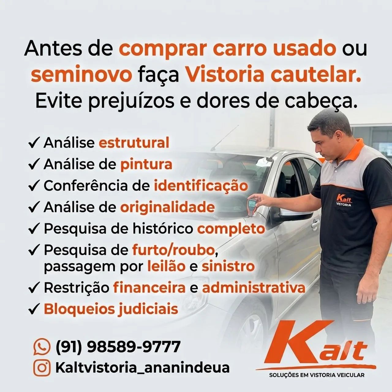 Inspeção Veicular Vistoria Cautelar 