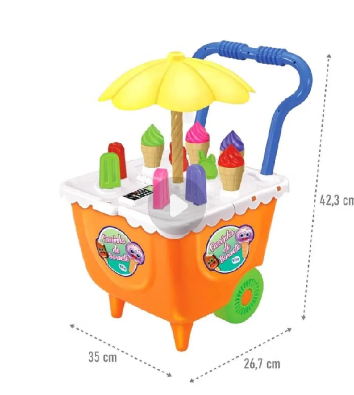 OCERTA CARRINHO DE SORVETE INFANTIL  - Foto 3