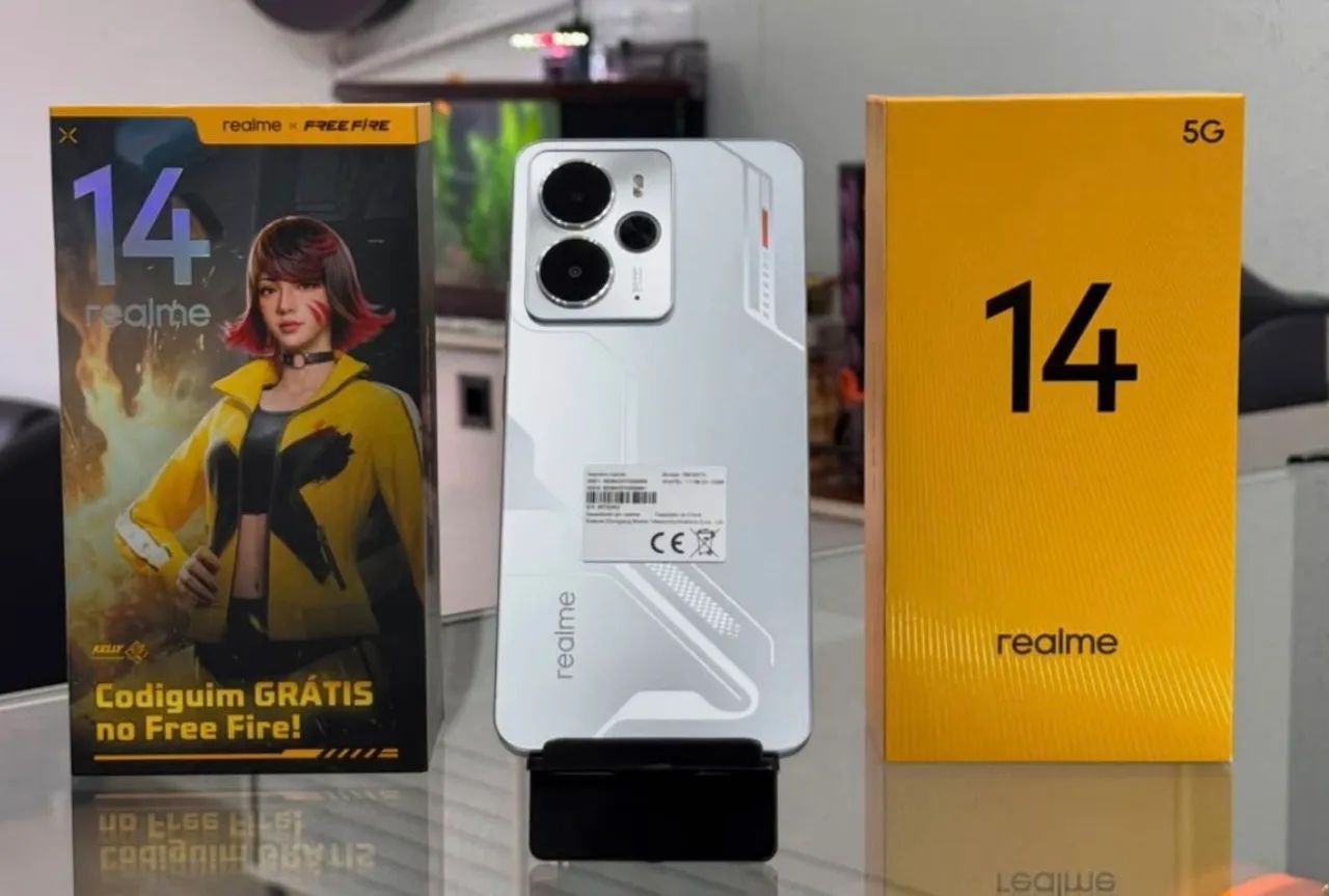 Telefone Realme 14 - 5G - 512/12 Silver - Prata + Entrega Grátis Global