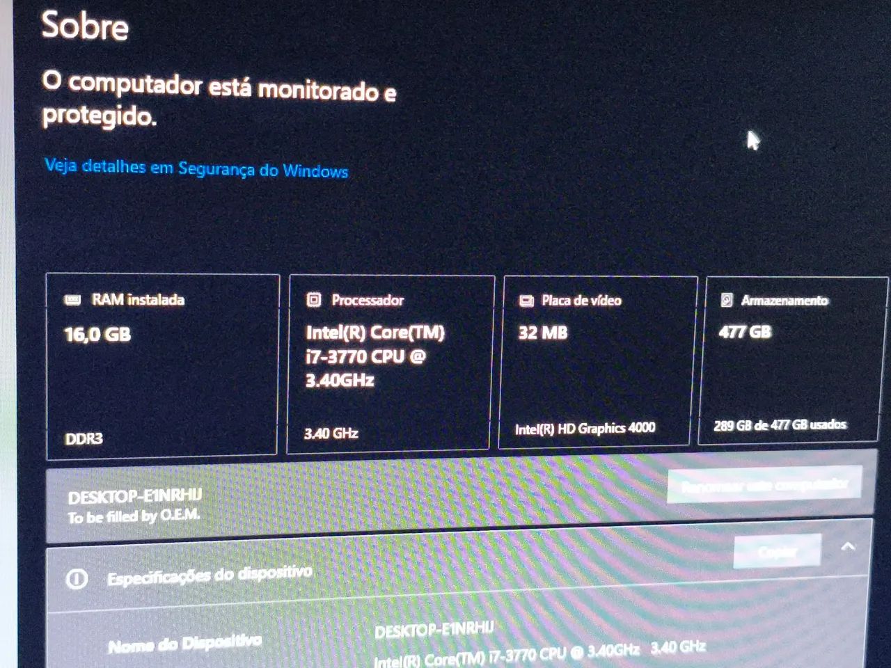 PC COMPLETO / I7-3770 / 512GB / 16GB DE RAM (2x8) - Foto 3