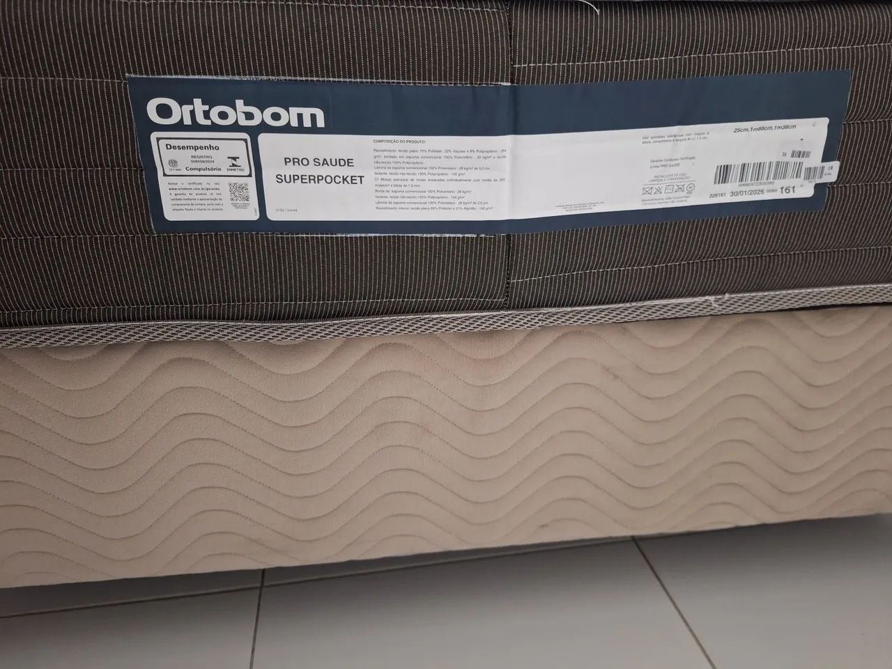 CAMA BOX CASAL ORTOBOM PRÓ SAÚDE  - Foto 3