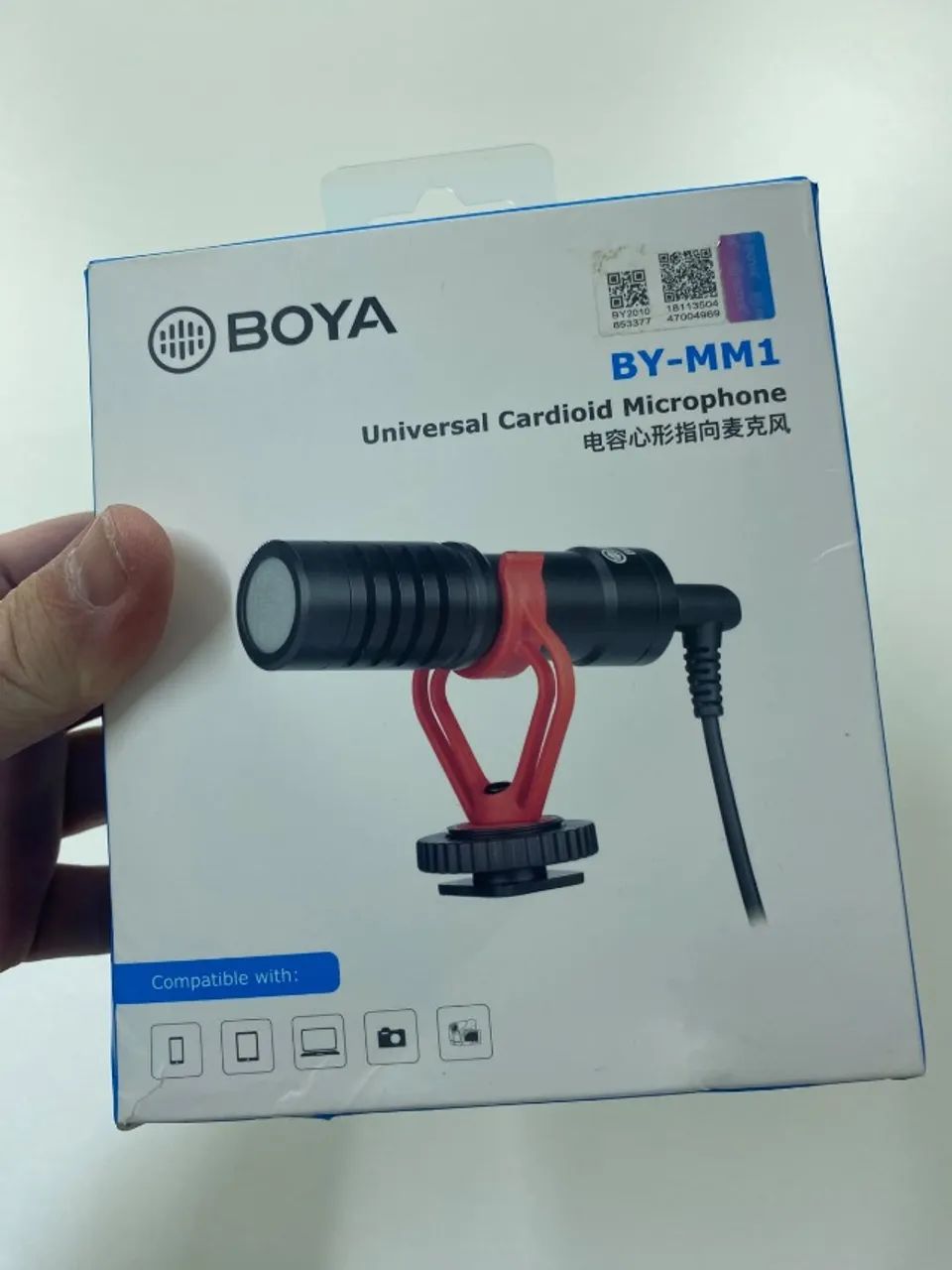 Microfone Direcional BOYA BY-MM1 Original Completo para Câmera e Celular