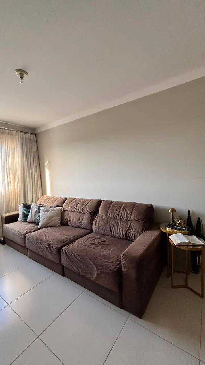 Sofá 3 metros e 20 cm Retrátil e Reclinável Marrom