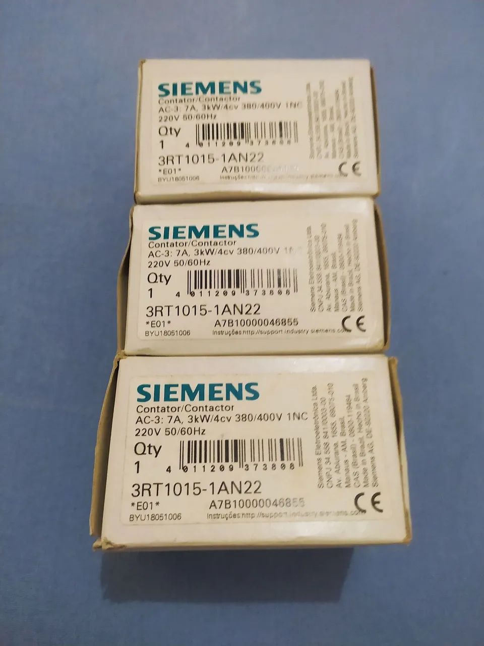 Contator Siemens 3RT1015-1AN22
