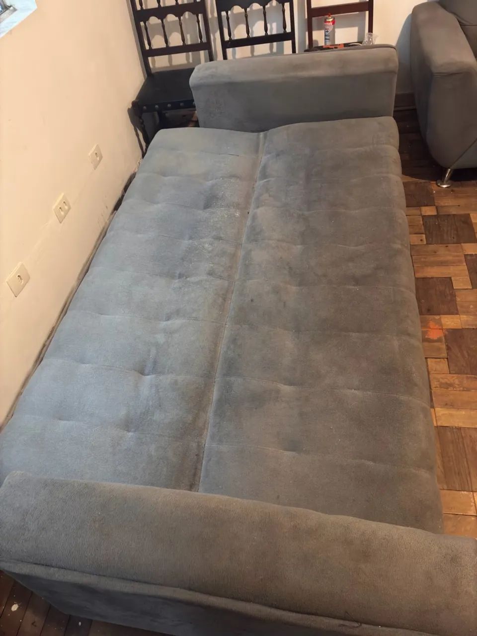 Sofa cama cinza - Foto 2