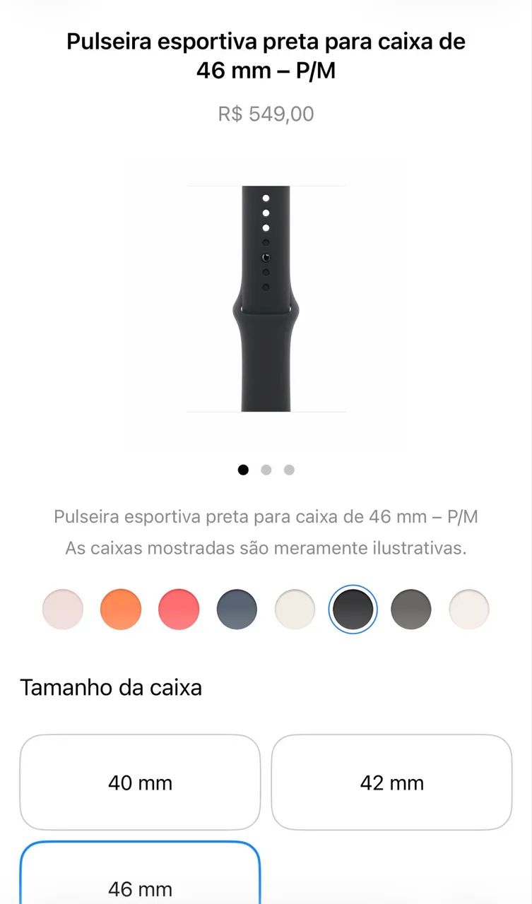 Pulseira Original Apple Watch Tam M