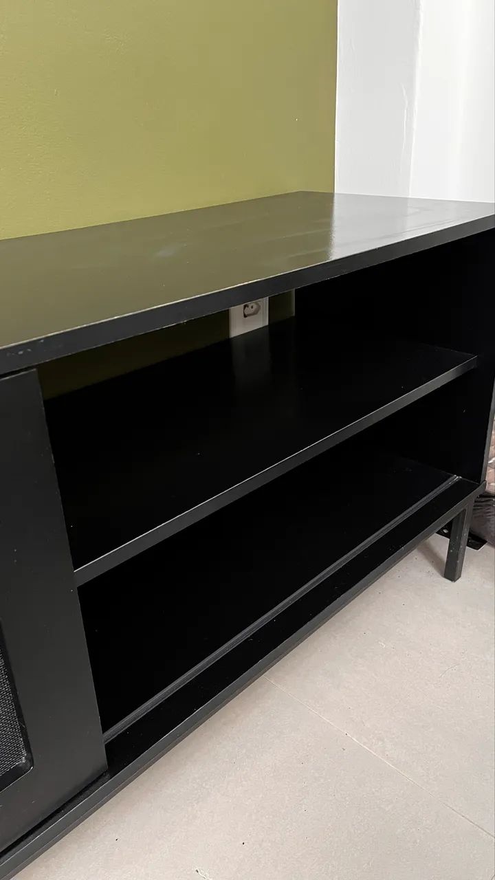 Móvel Rack Preto Semi Novo - Foto 2