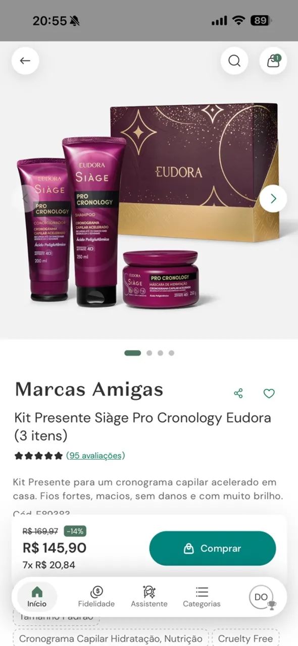 kit presente EUDORA - novo lacrado  - Foto 2