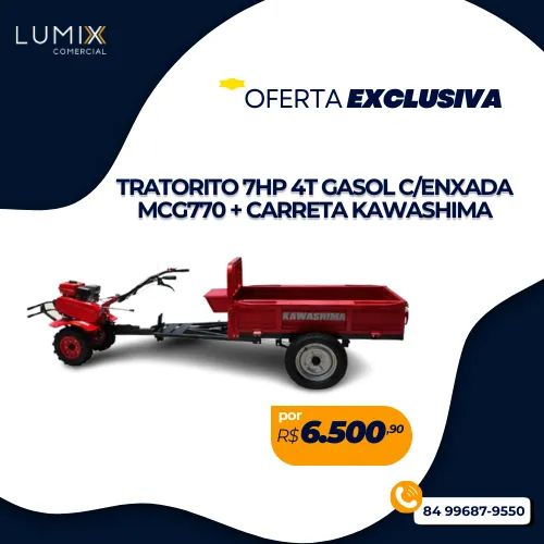 TRATORITO COM CARRETA/CAÇAMBA KAWASHIMA
