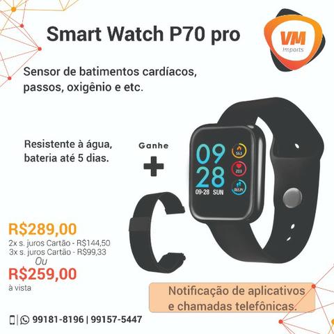 P70 Pro Relógio Smart Watch 3x sem juros! película grátis