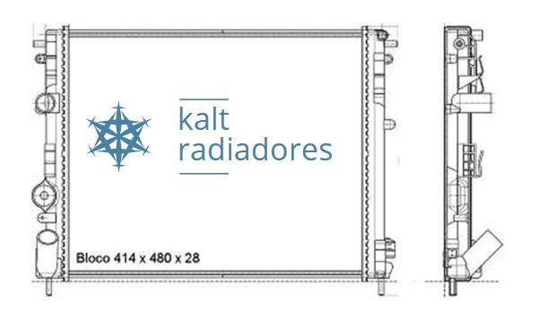 Radiador Renault Clio / Logan / Sandero (NOVO) - Foto 4