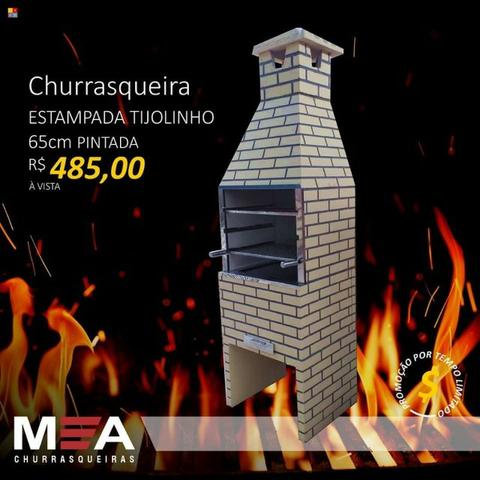 Churrasqueira estampada tijolinho pintada de 65 e 75 cm de largura - Foto 3