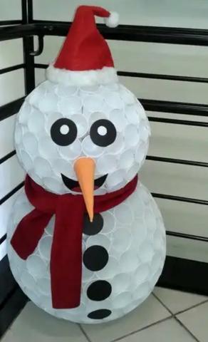 Boneco de Neve Copo Descartável - Foto 2