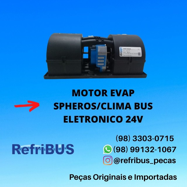 Motor evaporador spheros/clima bus (eletrônico 24v)