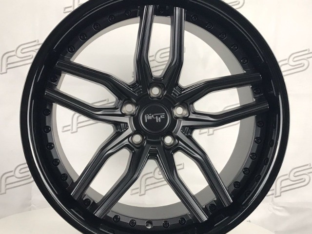 Rodas Niche Metheus Preto Semi-Brilho C/ Borda 5x120 - 20x9 e 20x10,5 aro 20 duas talas - Foto 3