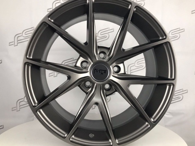 Rodas Niche Misano Grafite Semi-Brilho 5x120 - 18x8 e 18x9,5 aro 18 duas talas - Foto 2