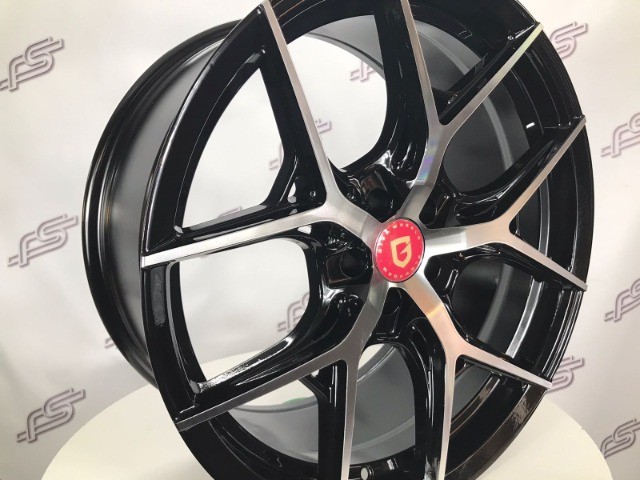Rodas Gisa Wheels YA9550 Preto Diamantado 5x112 - 20x9,5 aro 20 tala 9,5
