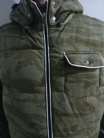 casaco acolchoado com capuz comprado no japao tamanho G 104-112cm - Foto 2